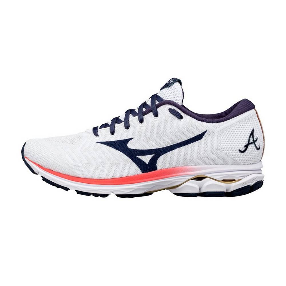 Zapatillas Running Mizuno Chop On WAVEKNIT™ R2 Hombre Blancas/Azul Marino Ofertas EUMN-61924